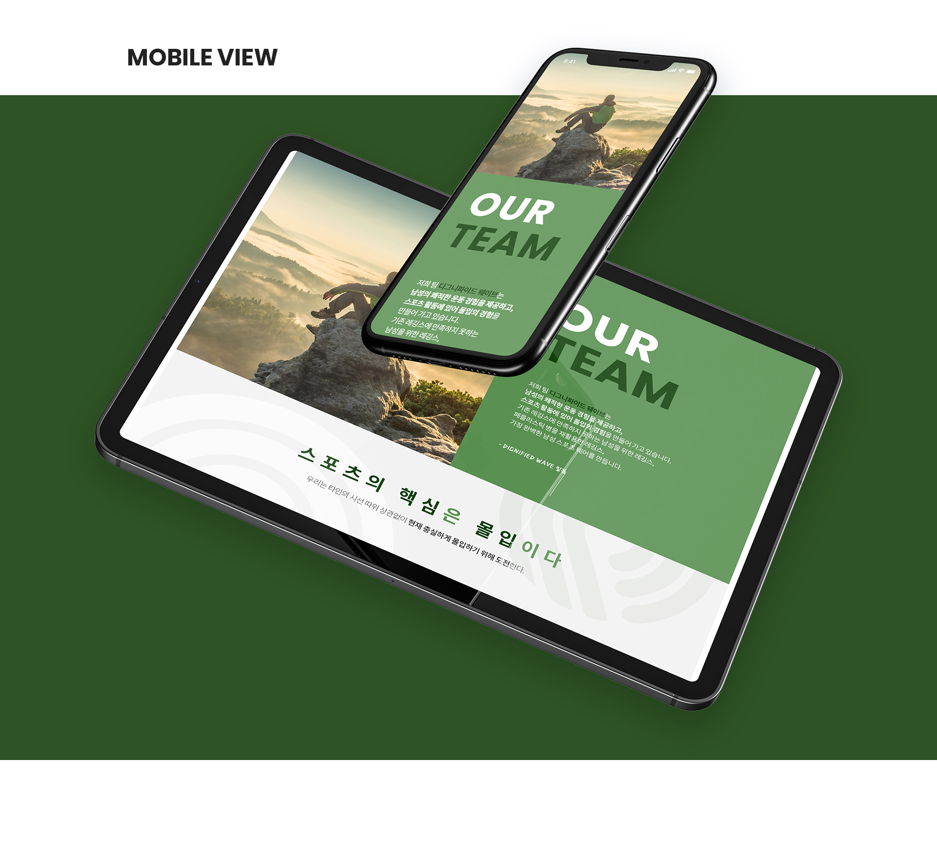 디그니파이드 웨이브 랜딩페이지제작